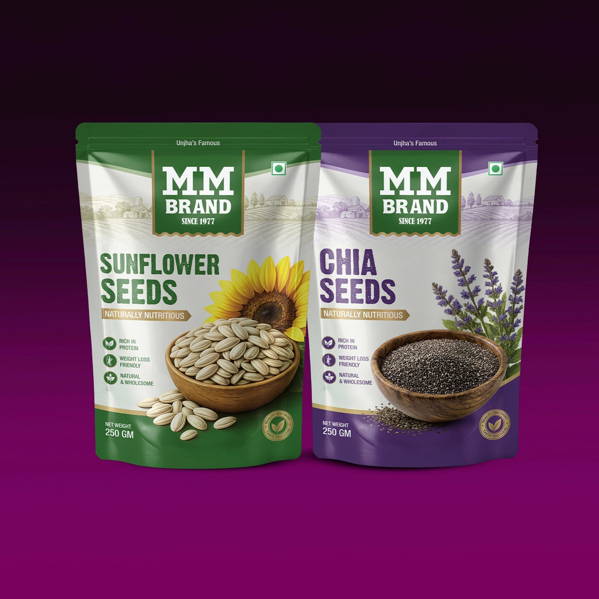 Chia + Sunflower Seeds Combo – 2 Packs